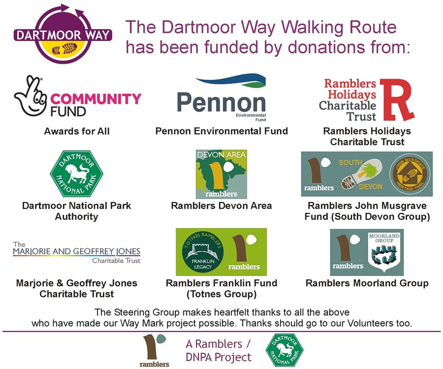 Dartmoor Walking Way Funders